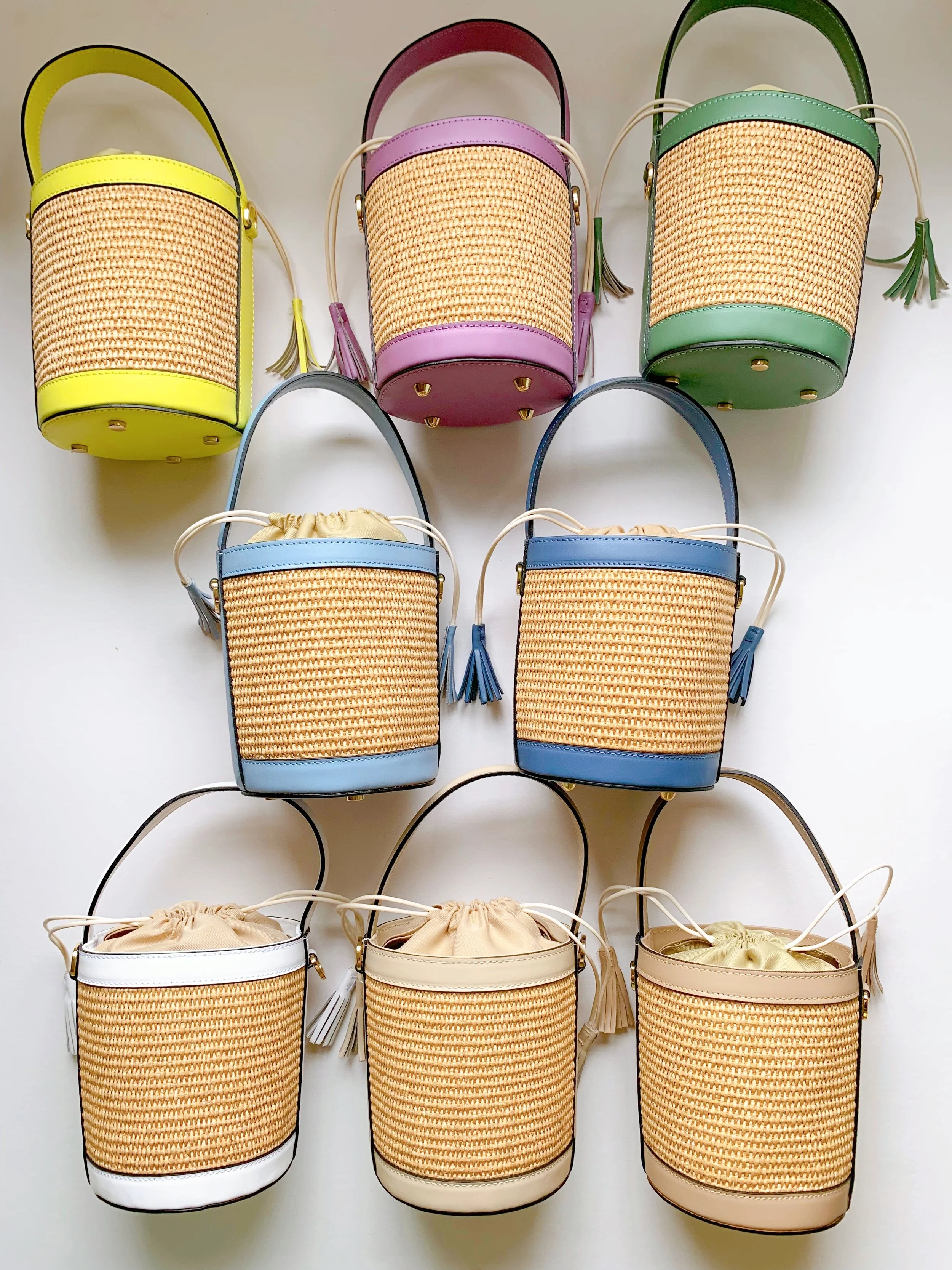 【COLOR iN ID】rope pp bucket bag Raffia Bucket Bag — COLORES COLLECTIVE